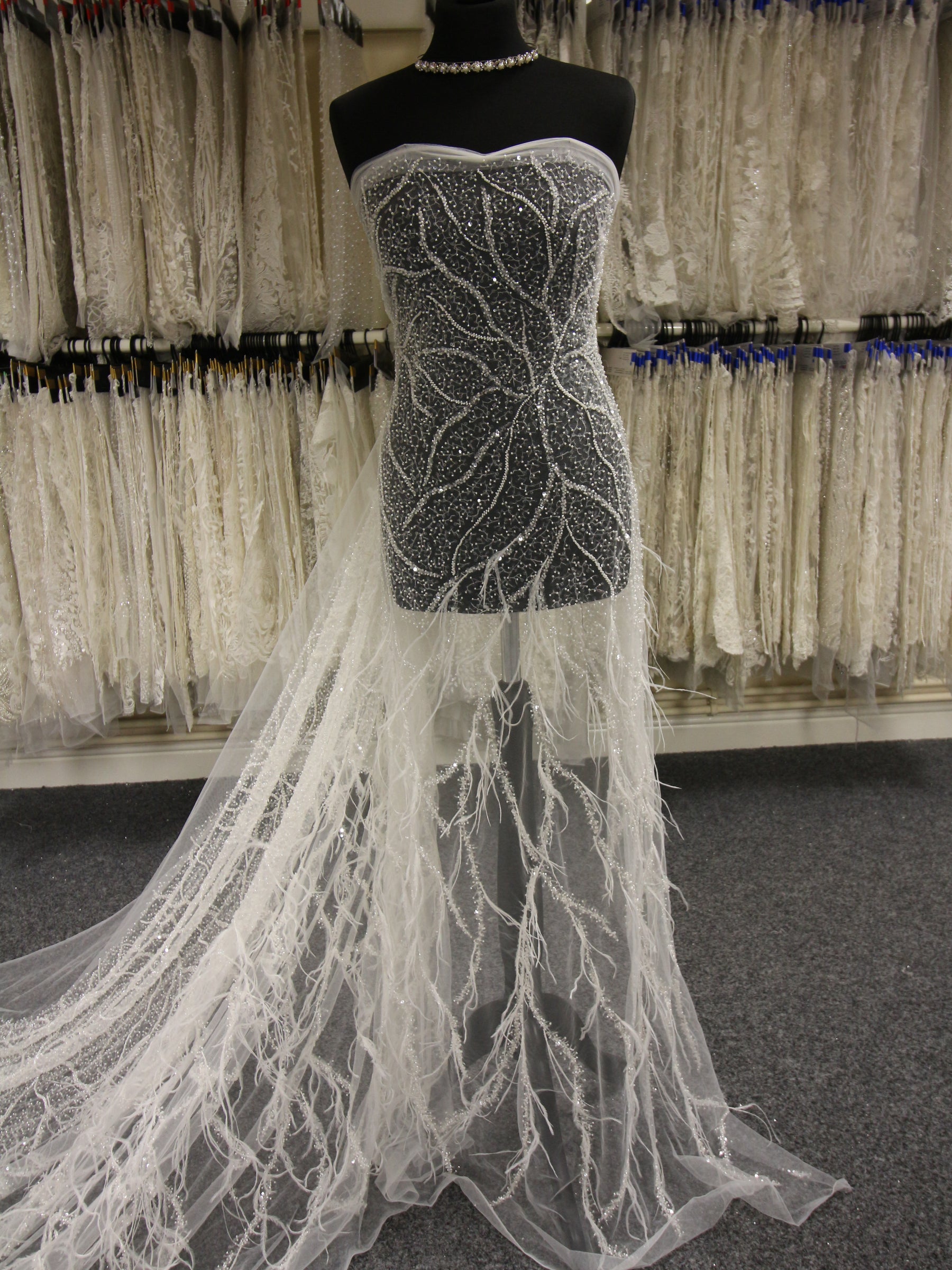 Ivory Feather Lace - Chandler Ivory Feather Lace - Chandler