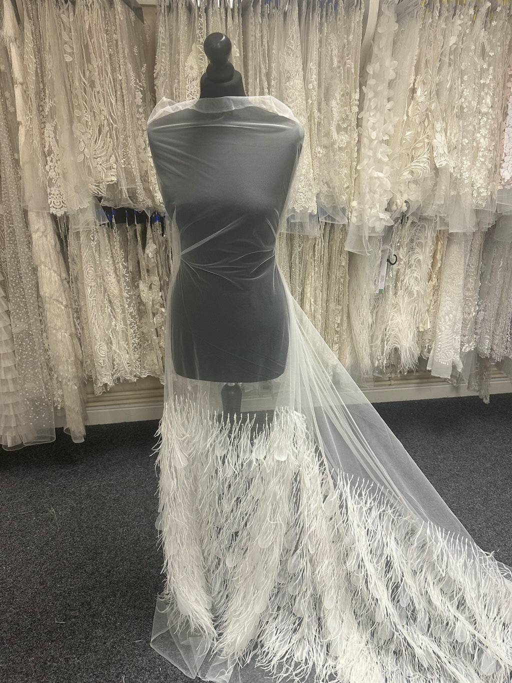 Ivory Feather Tulle