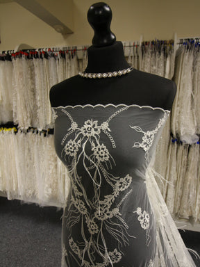 Ivory Embroidered Lace - Jessamine