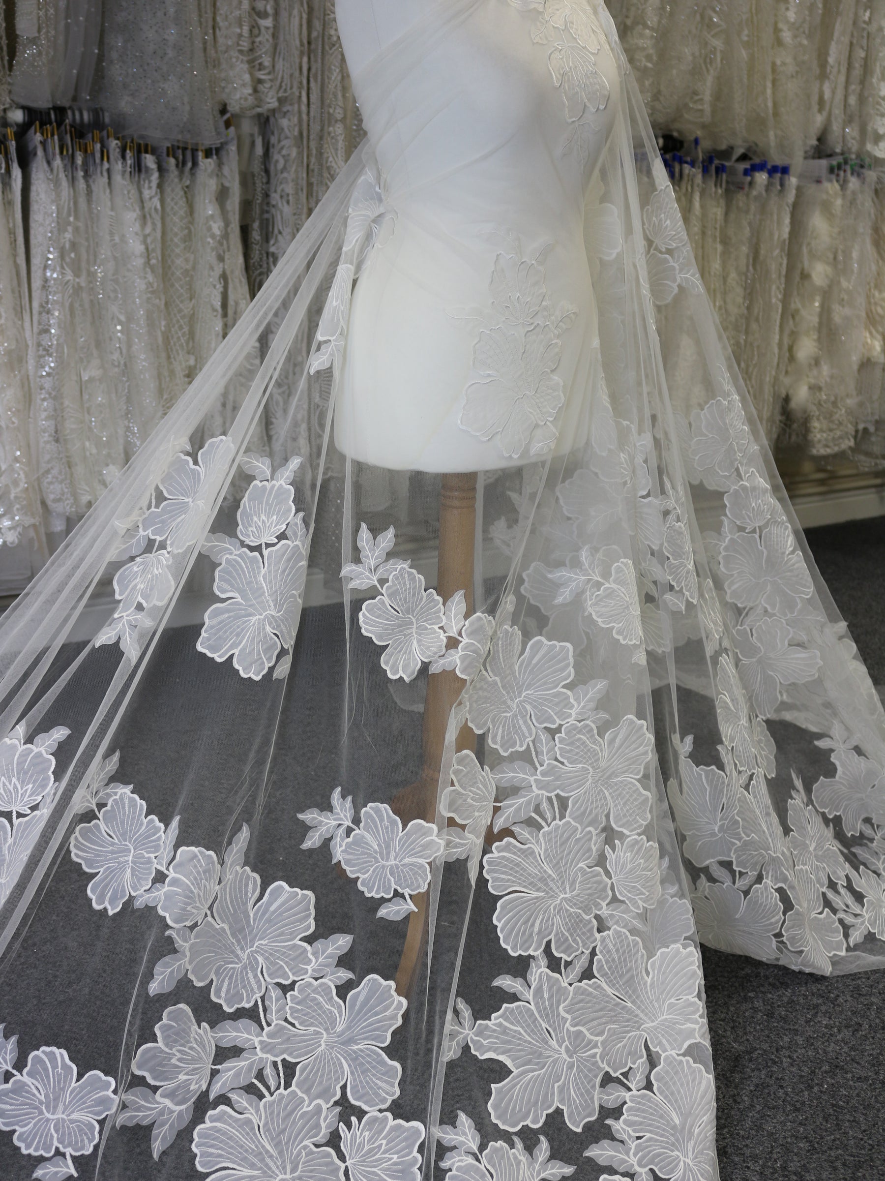 Ivory Floral Bridal Lace - Calypso Ivory Floral Bridal Lace - Calypso