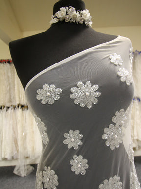 Ivory Beaded Lace - Julita