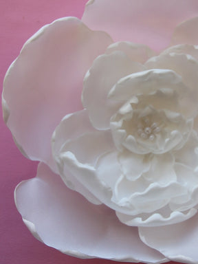 Ivory Flower Applique - Mulberry