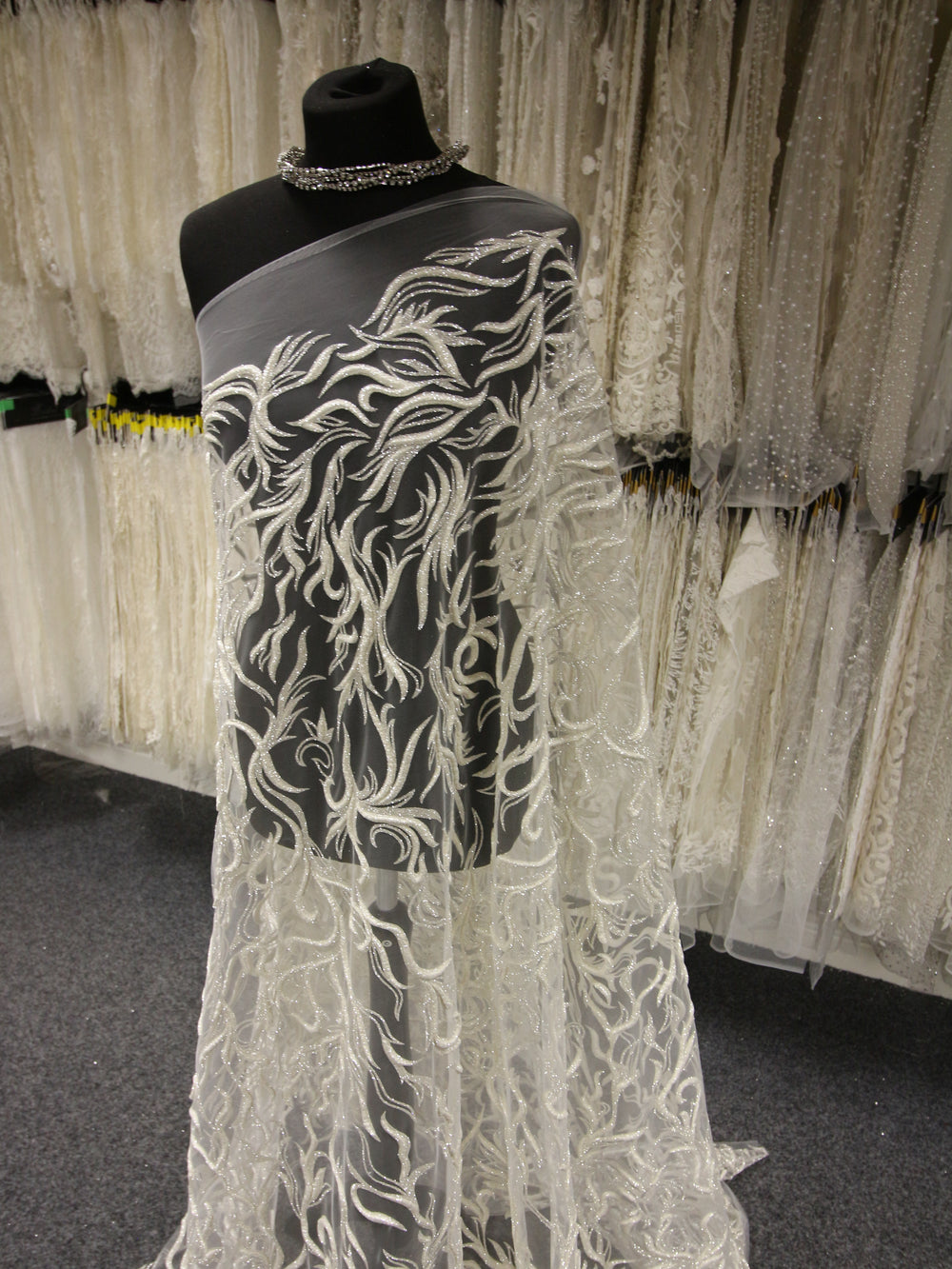 Ivory Glitter Lace Aveline