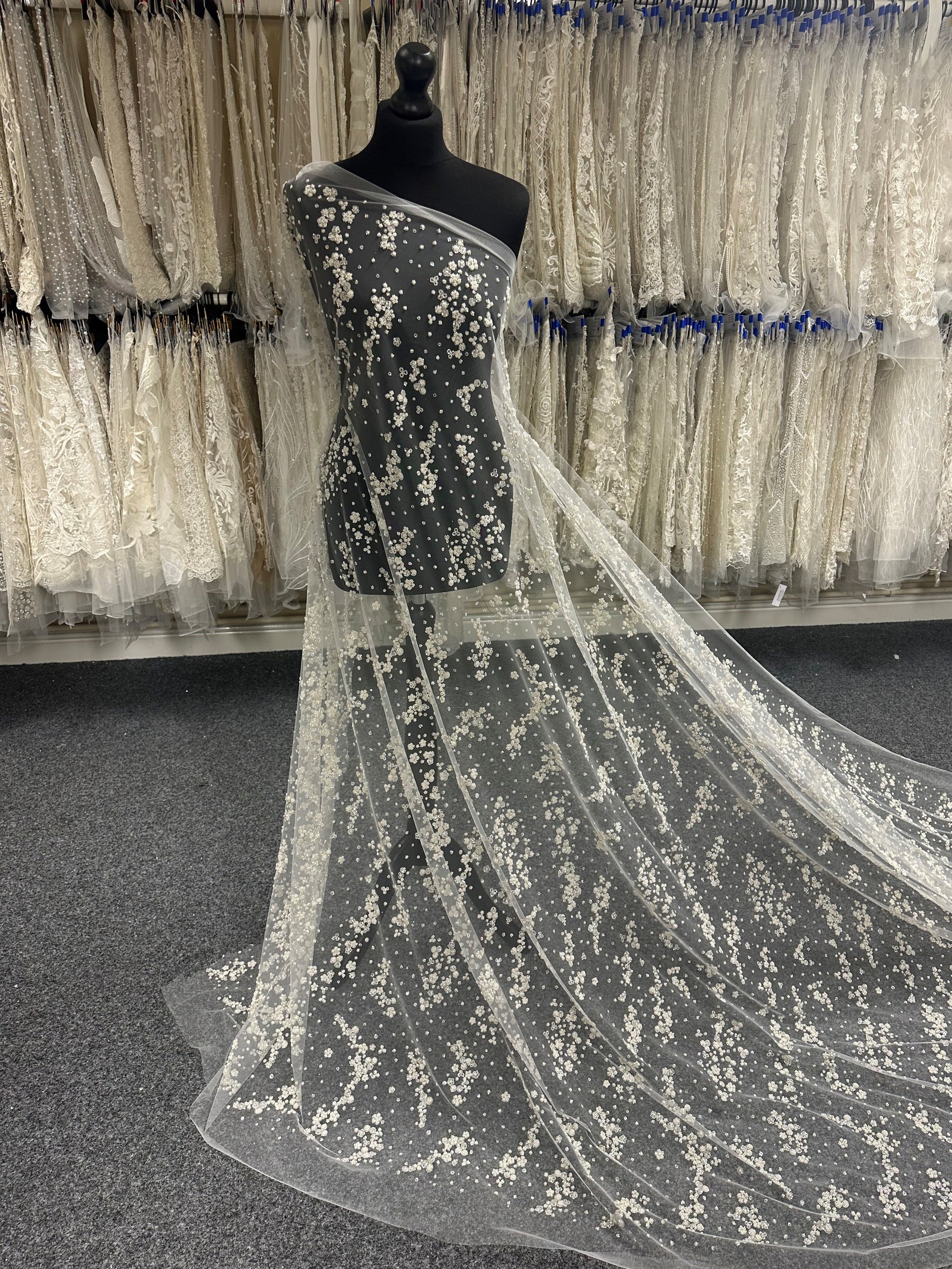 Ivory Glitter Bridal Fabrics Lace - Breda Ivory Glitter Bridal Fabrics Lace - Breda