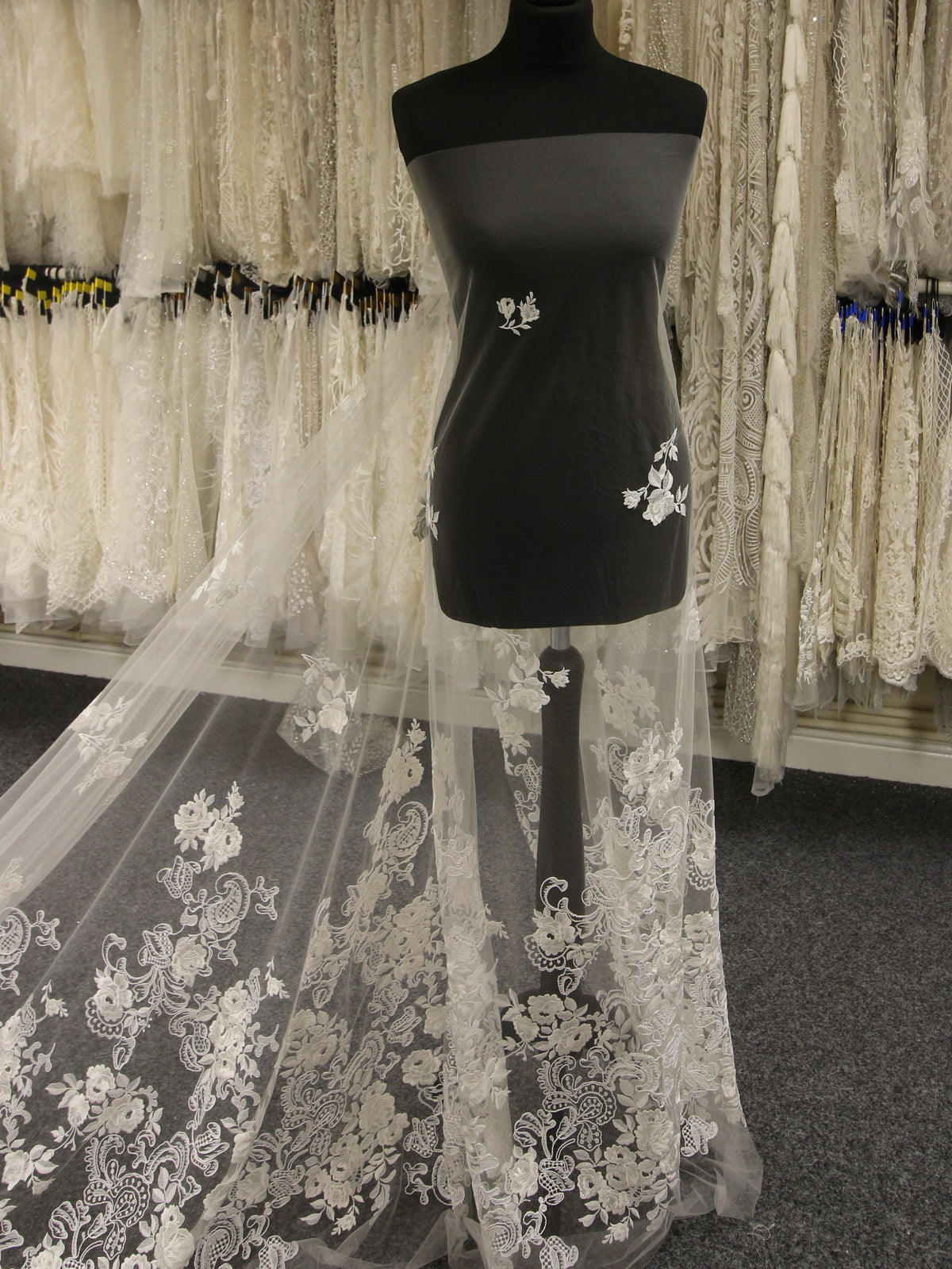 Ivory Embroidered Lace - Tahlula