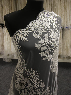 Ivory Embroidered Lace - Asia