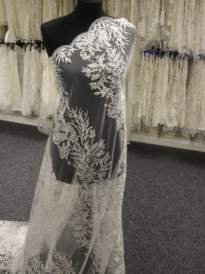 Ivory Embroidered Lace - Asia