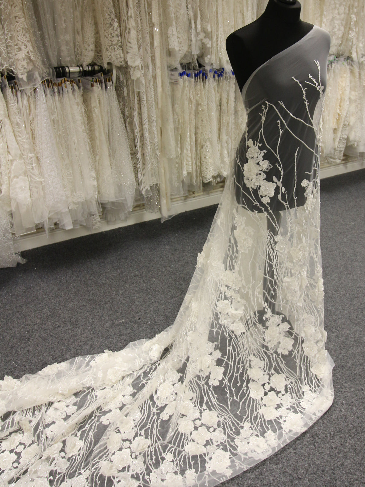 Ivory 3D Embroidered Lace - Augustine