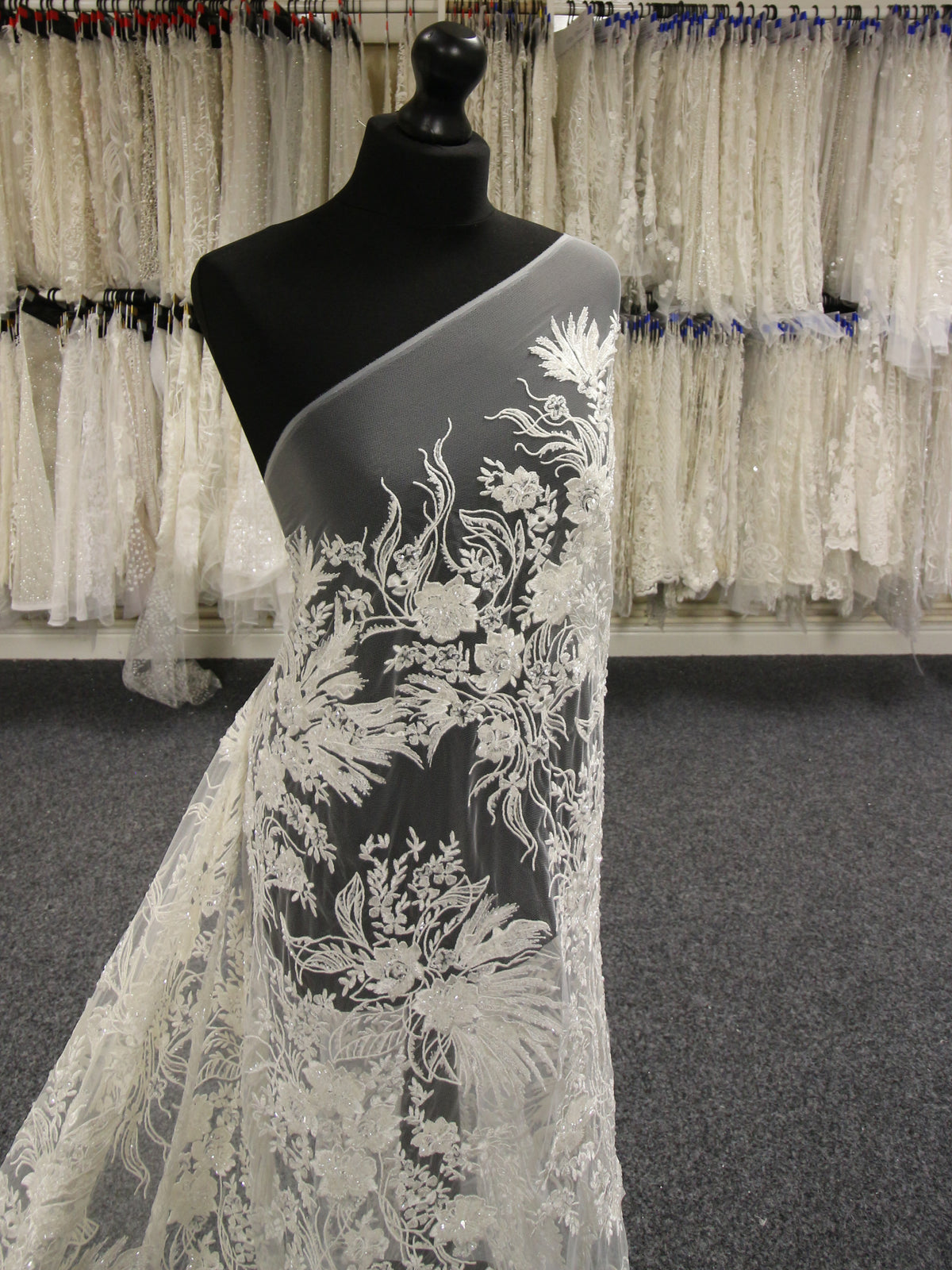 Ivory Beaded Lace - Belen