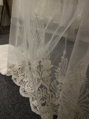 Ivory Lace Trimmed Tulle - Bliss