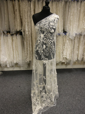 Ivory Embroidered Lace - Garbina