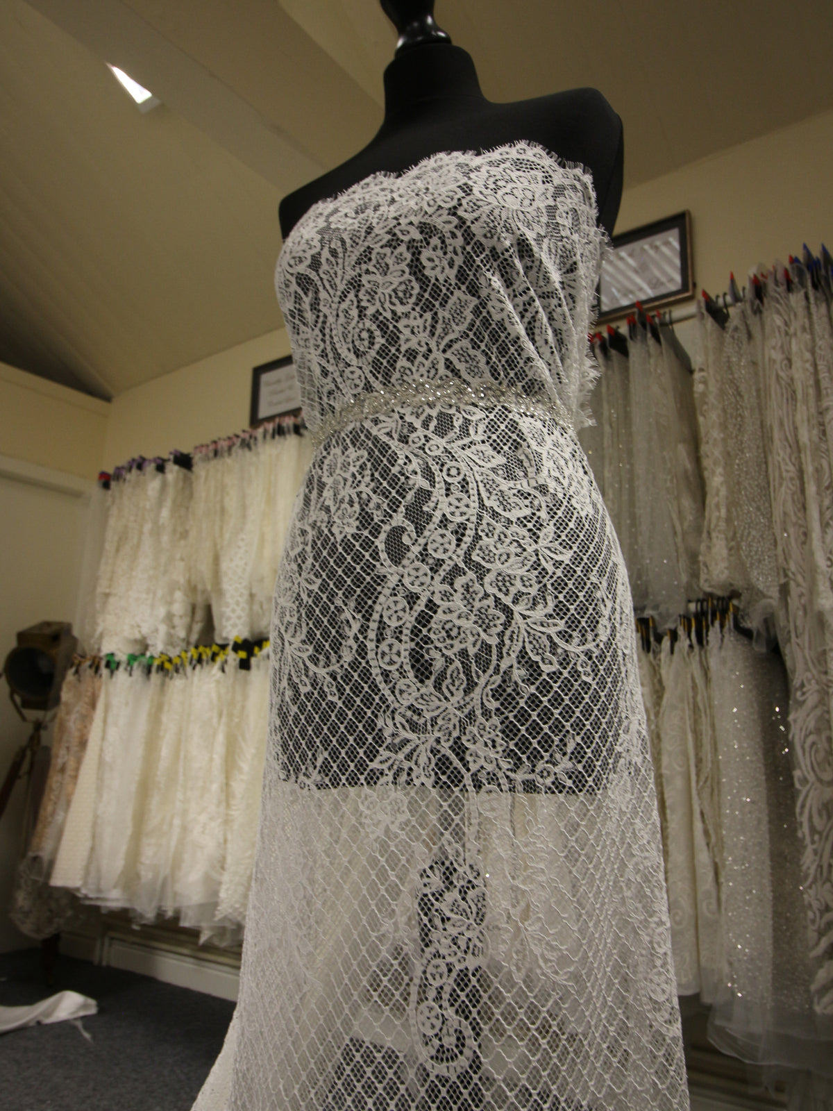 Ivory Raschel Lace - Gregorie