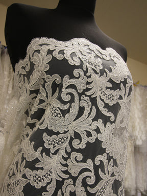 Ivory Corded Lace - Hermione
