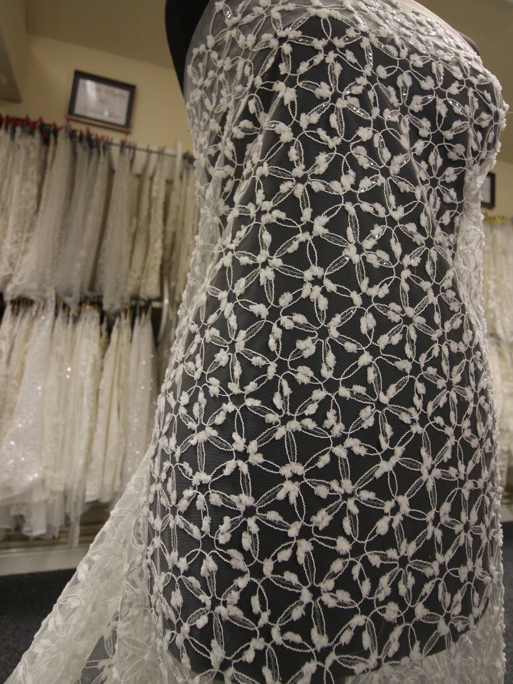 Ivory Embroidered Lace - Kiana