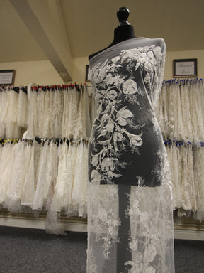 Ivory 3D Bridal Lace - Lacey