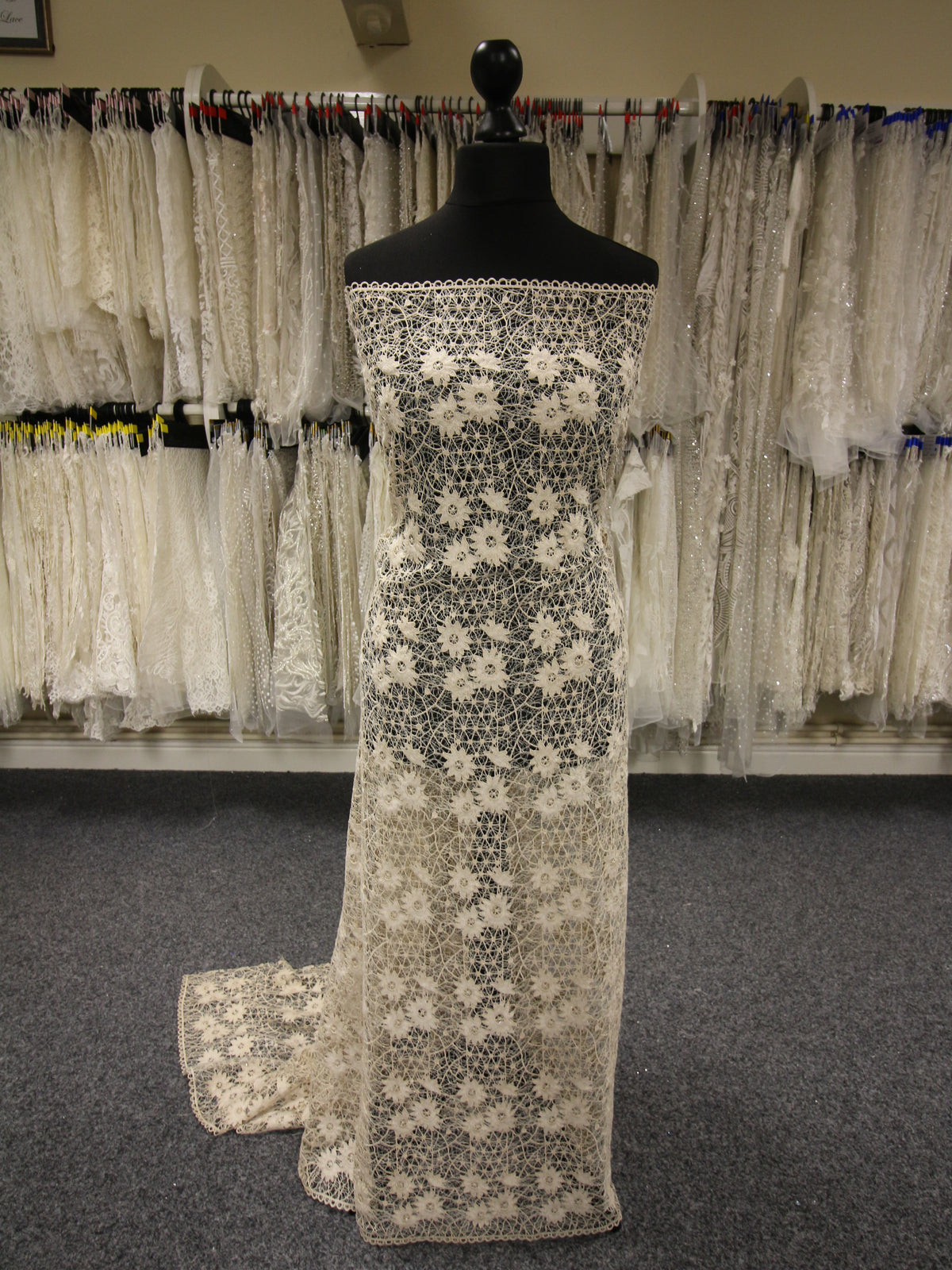 Ivory Beaded Lace - Louanda