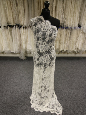 Ivory Corded & Beaded Lace - Lydia