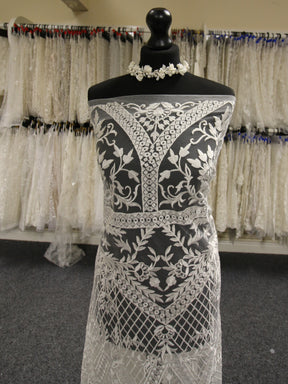 Ivory Embroidered Lace - Micha
