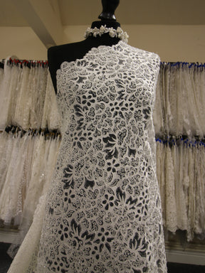 Ivory Beaded Embroidery Lace - Ramona