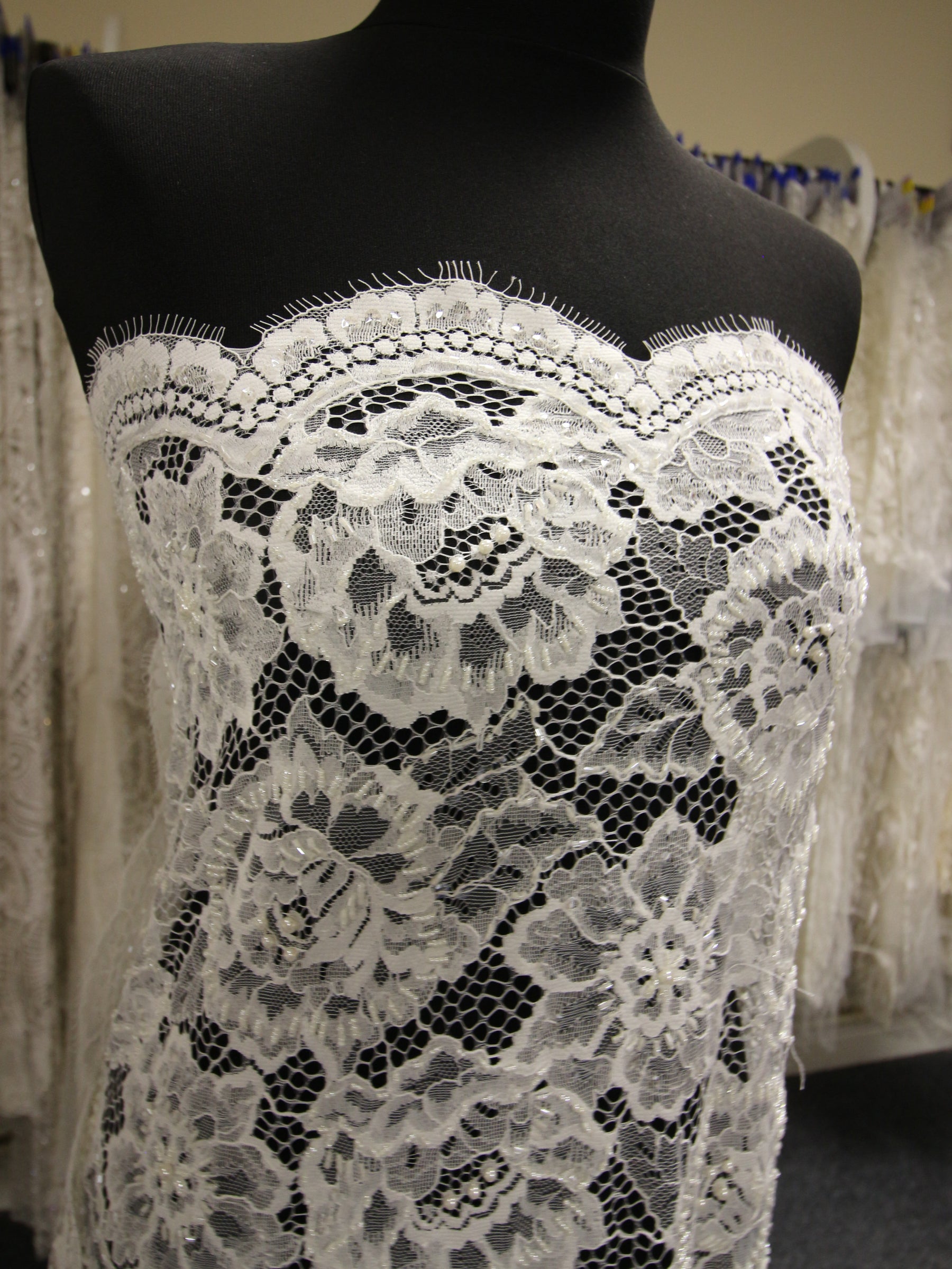 Ivory Beaded Lace – Shirley