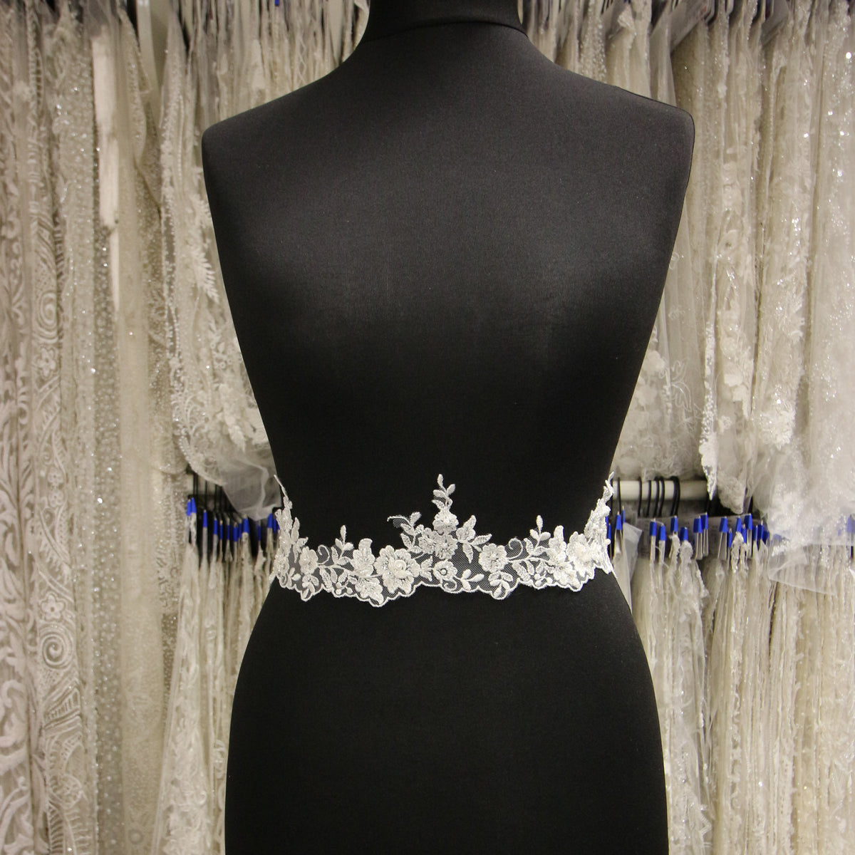Ivory Beaded Lace Trim - Huberta