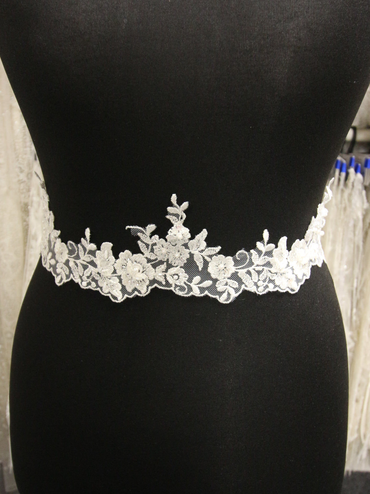 Vintage Crystal Bridal Sash Art Deco Wedding Belt Silver White Ivory Pearls