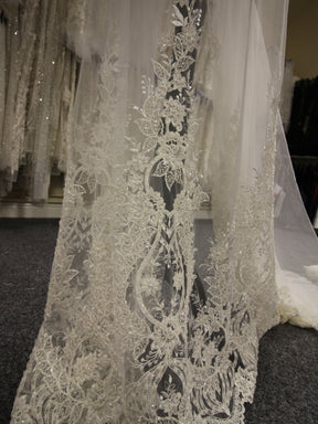 Ivory Lace Trimmed Tulle - Wesley
