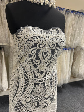 Ivory Corded Embroidery Lace - Blossom