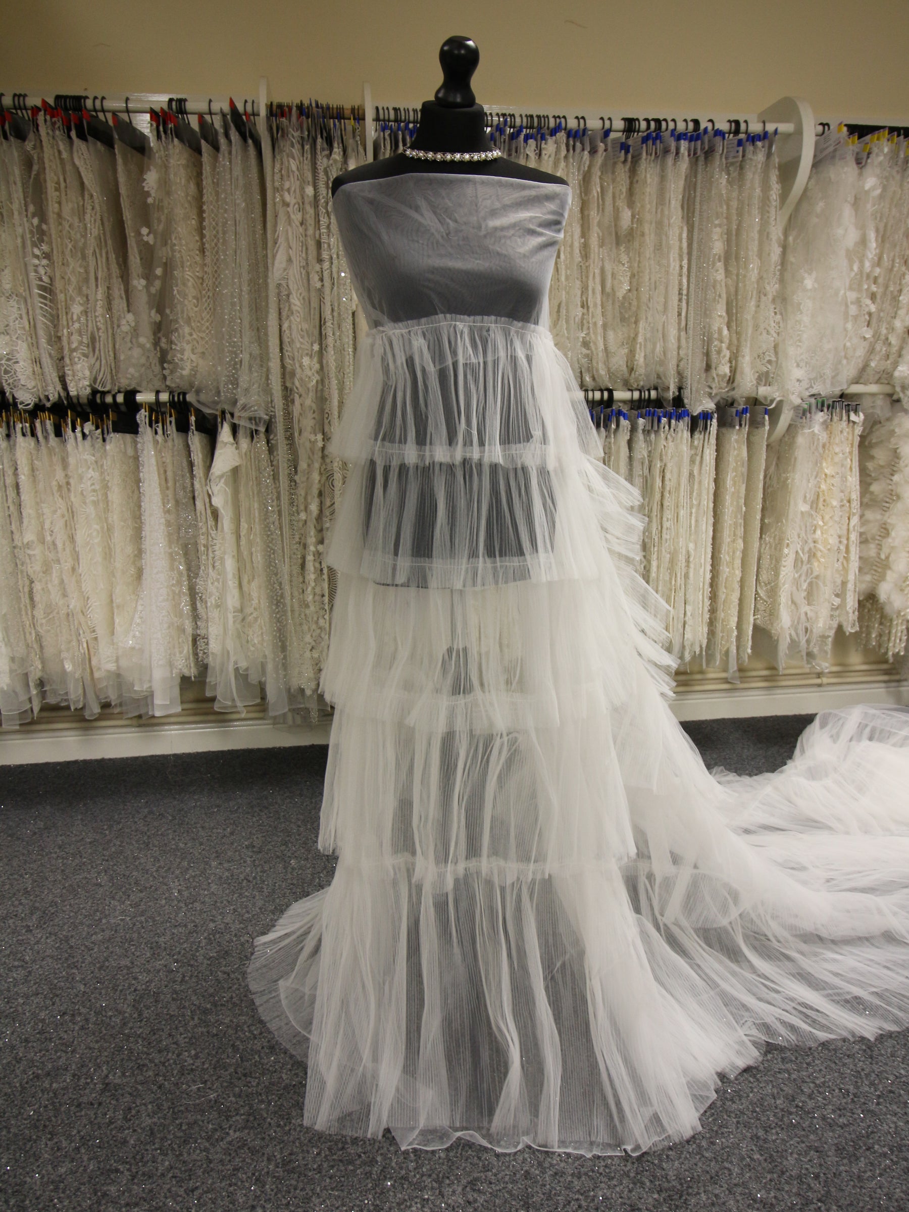 Ivory Pleated Tulle - Layers