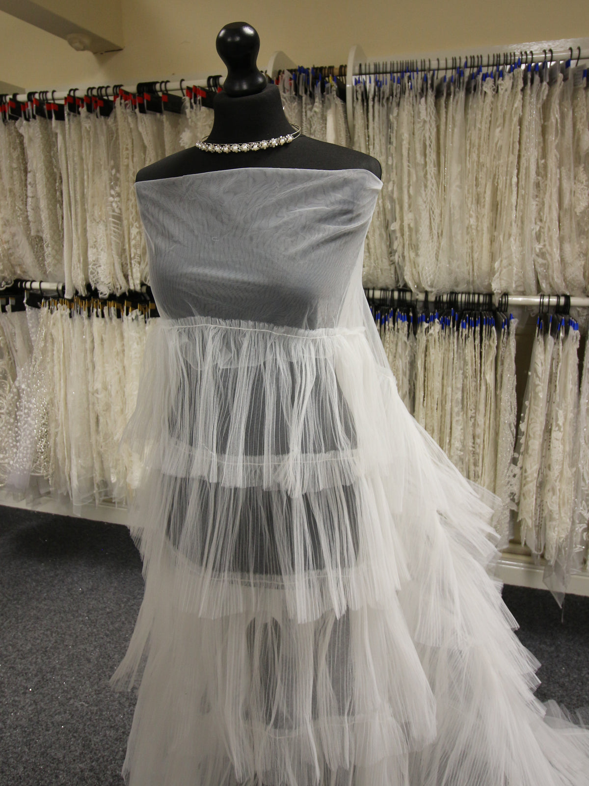 Ivory Pleated Tulle - Layers
