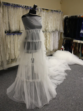 Ivory Pleated Tulle - Layers