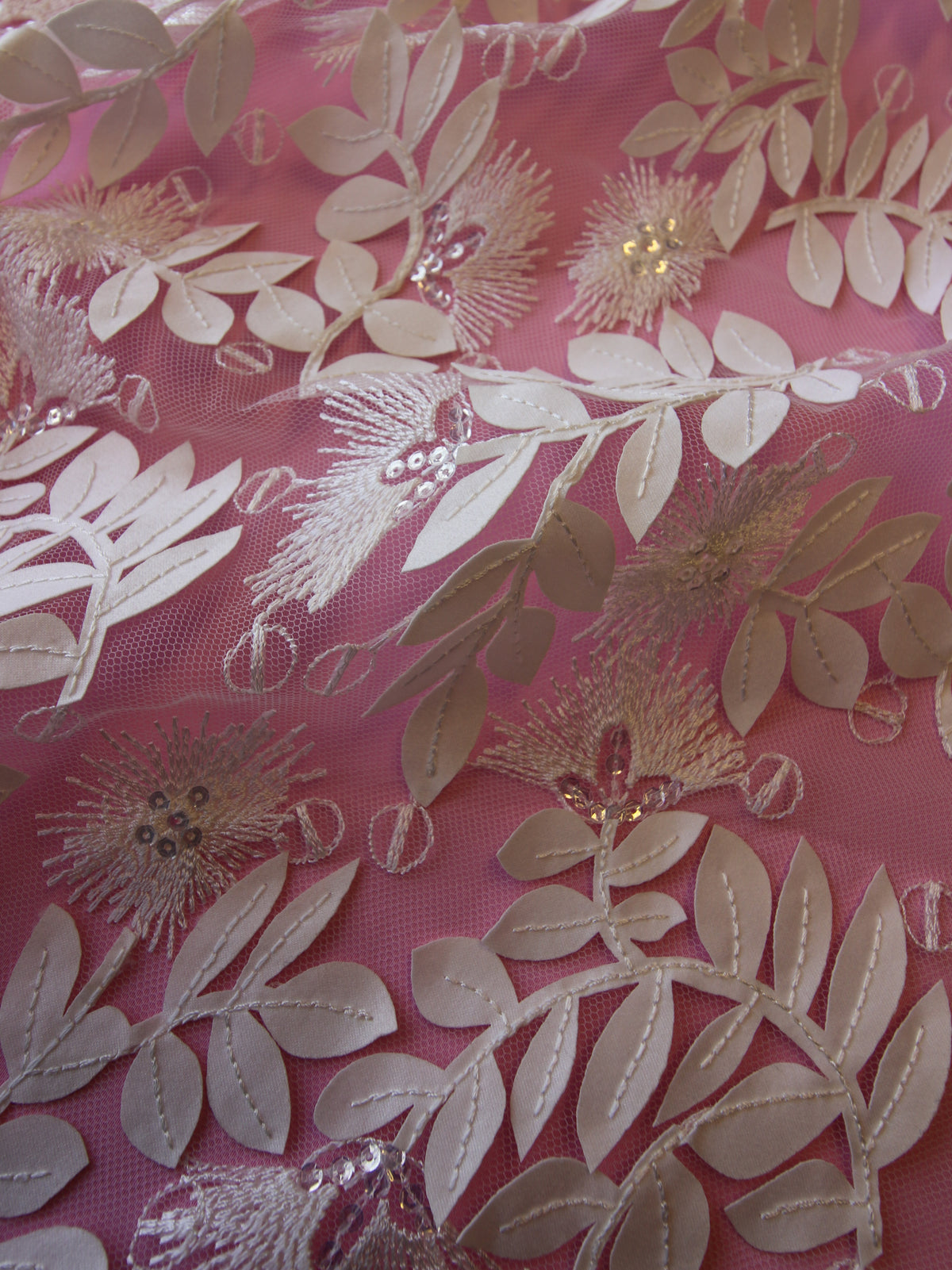Ivory Embroidered Laser Lace – Hetty