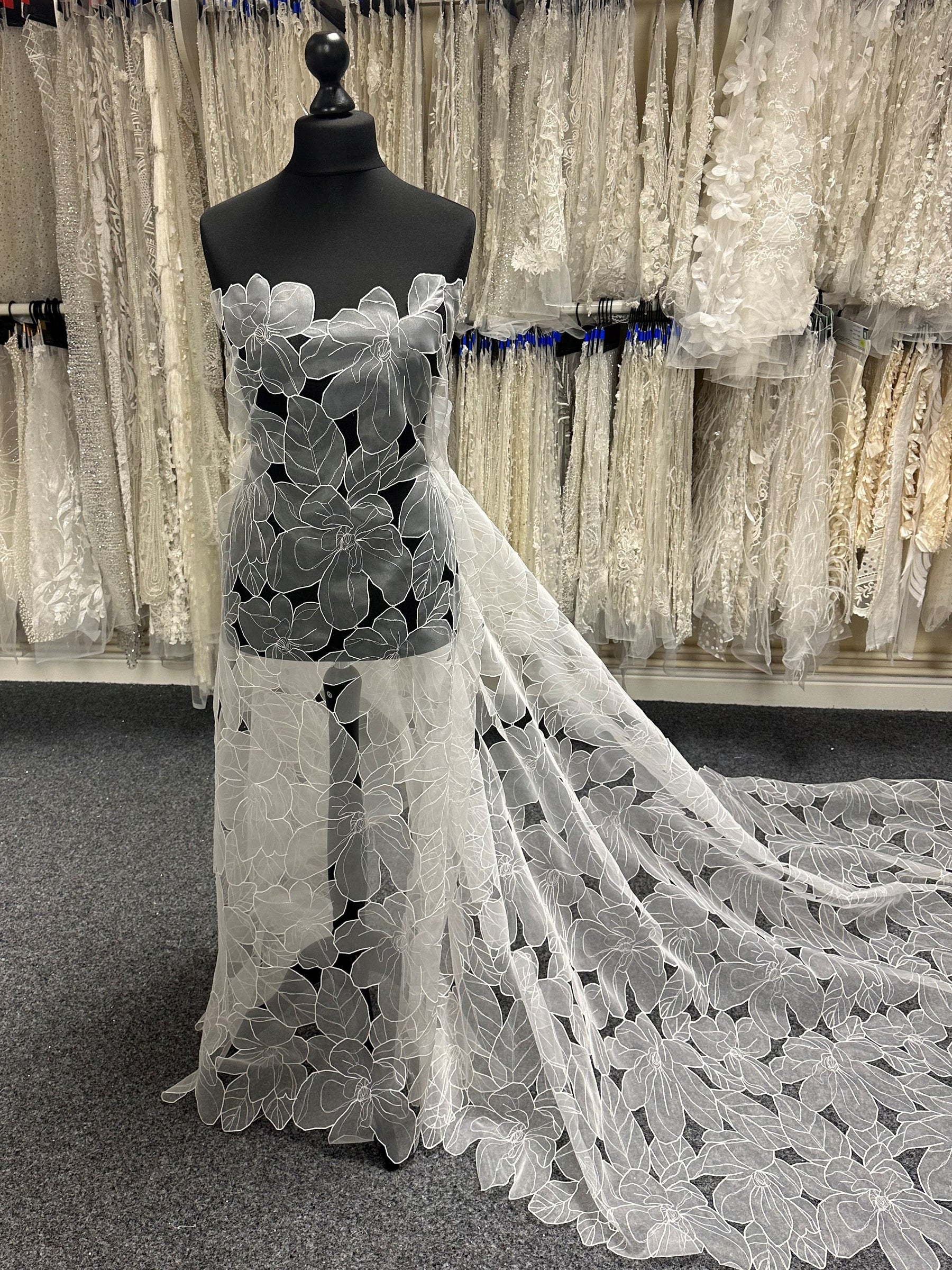 Ivory Organza Lace - Jerza Ivory Organza Lace - Jerza