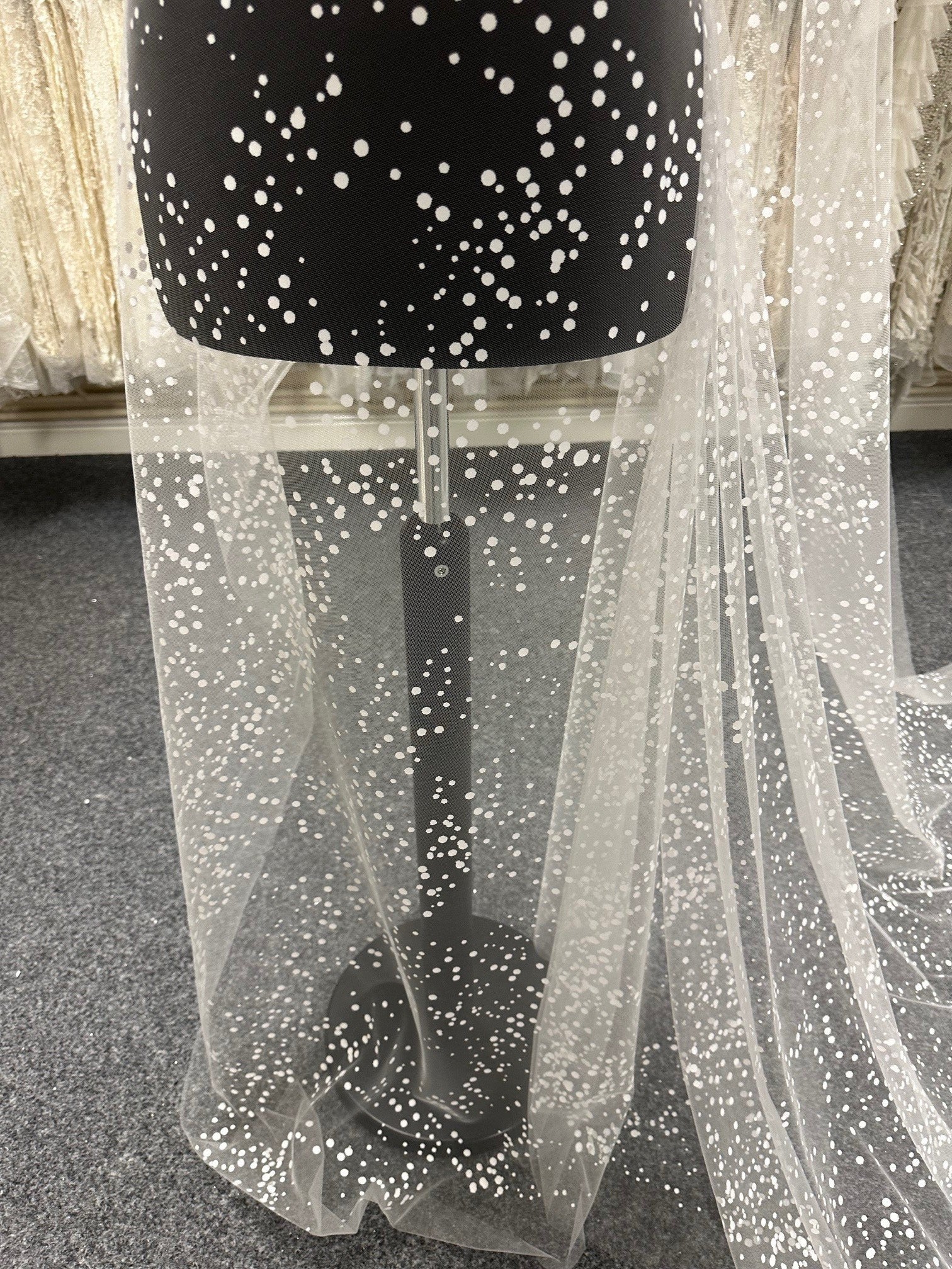 Ivory Printed Tulle - Rizzo