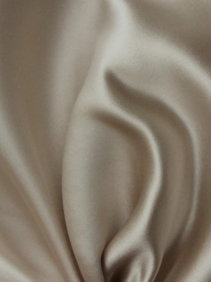 Ivory Polyester Duchess Satin - Supreme