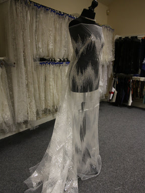 Ivory Sequinned Lace - Twilight