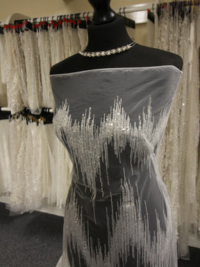 Ivory Sequinned Lace - Twilight