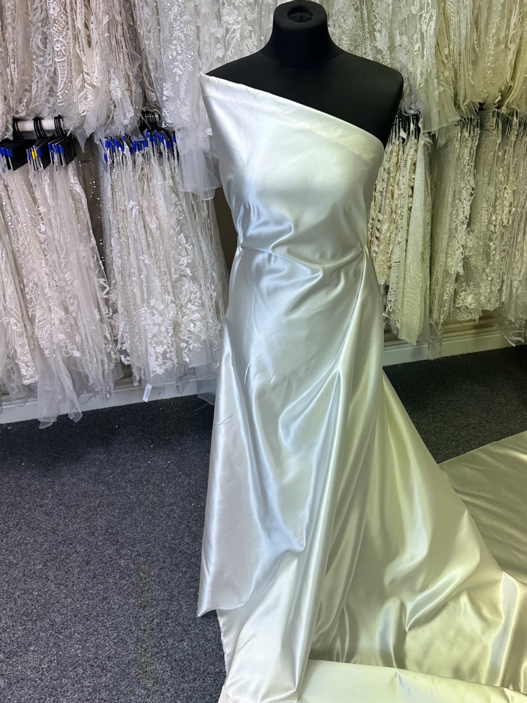 Silk Robe Display Ivory Silk Duchess Satin - Display