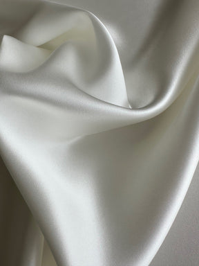 Ivory Silk Viscose Satin - Certainty