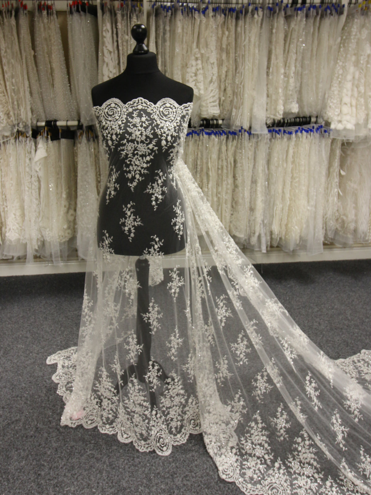 Ivory Beaded Lace - Veronica