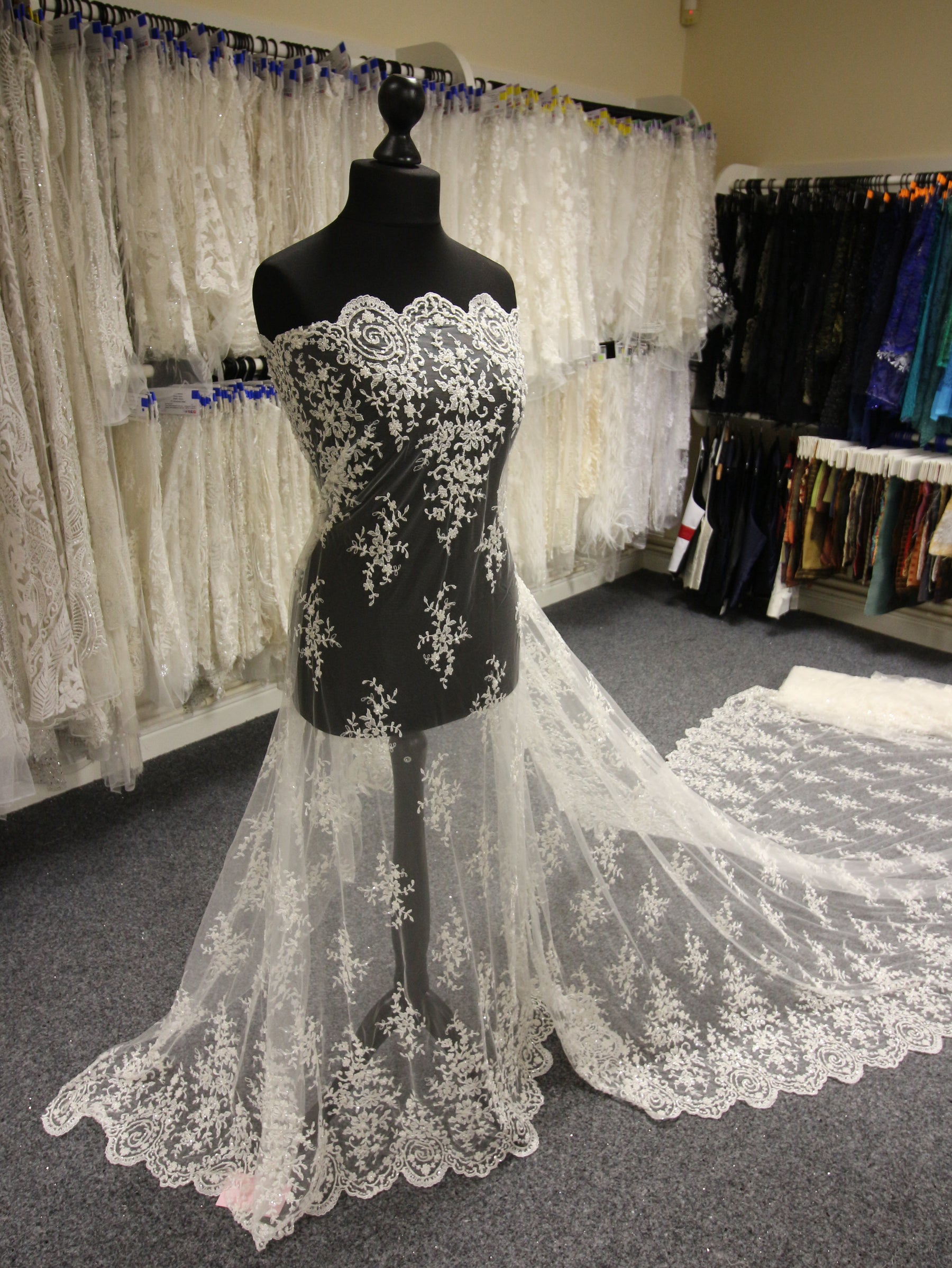 Ivory Beaded Lace - Veronica Ivory Beaded Lace - Veronica