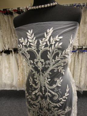 Ivory Beaded Vintage Lace - Jutta