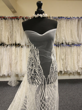 Ivory Embroidered Lace - Xenia