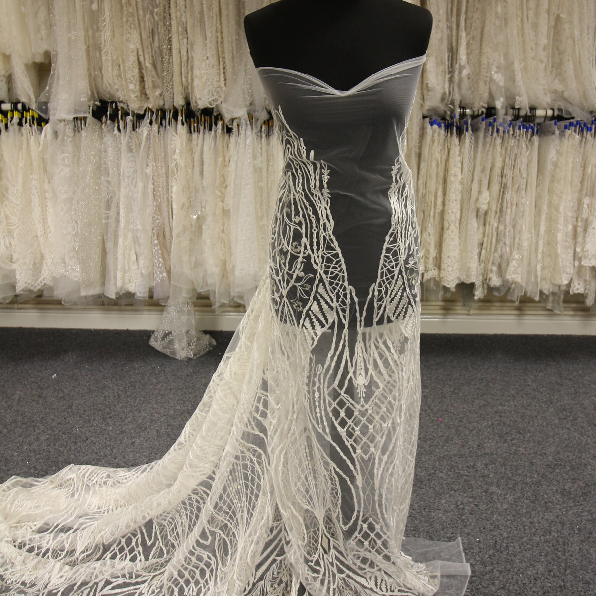 Ivory Embroidered Lace - Xenia Ivory Embroidered Lace - Xenia