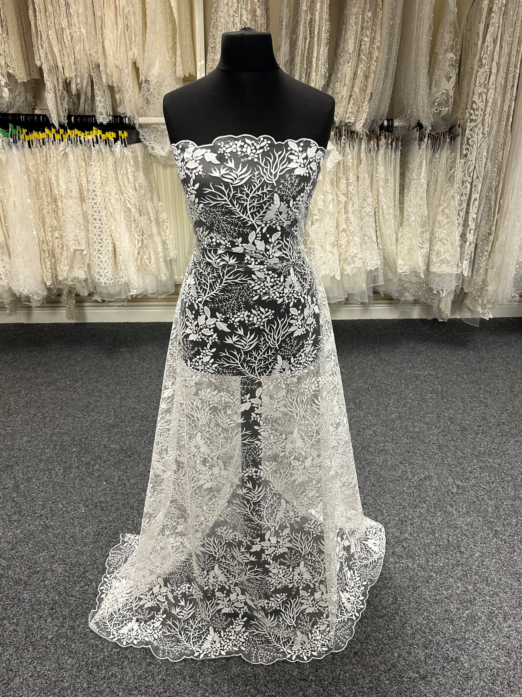 Ivory Embroidered Lace - Presley Ivory Embroidered Lace - Presley