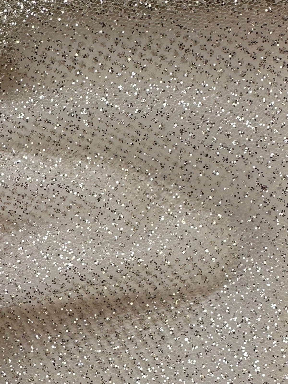 Ivory Glitter Tulle - Shining