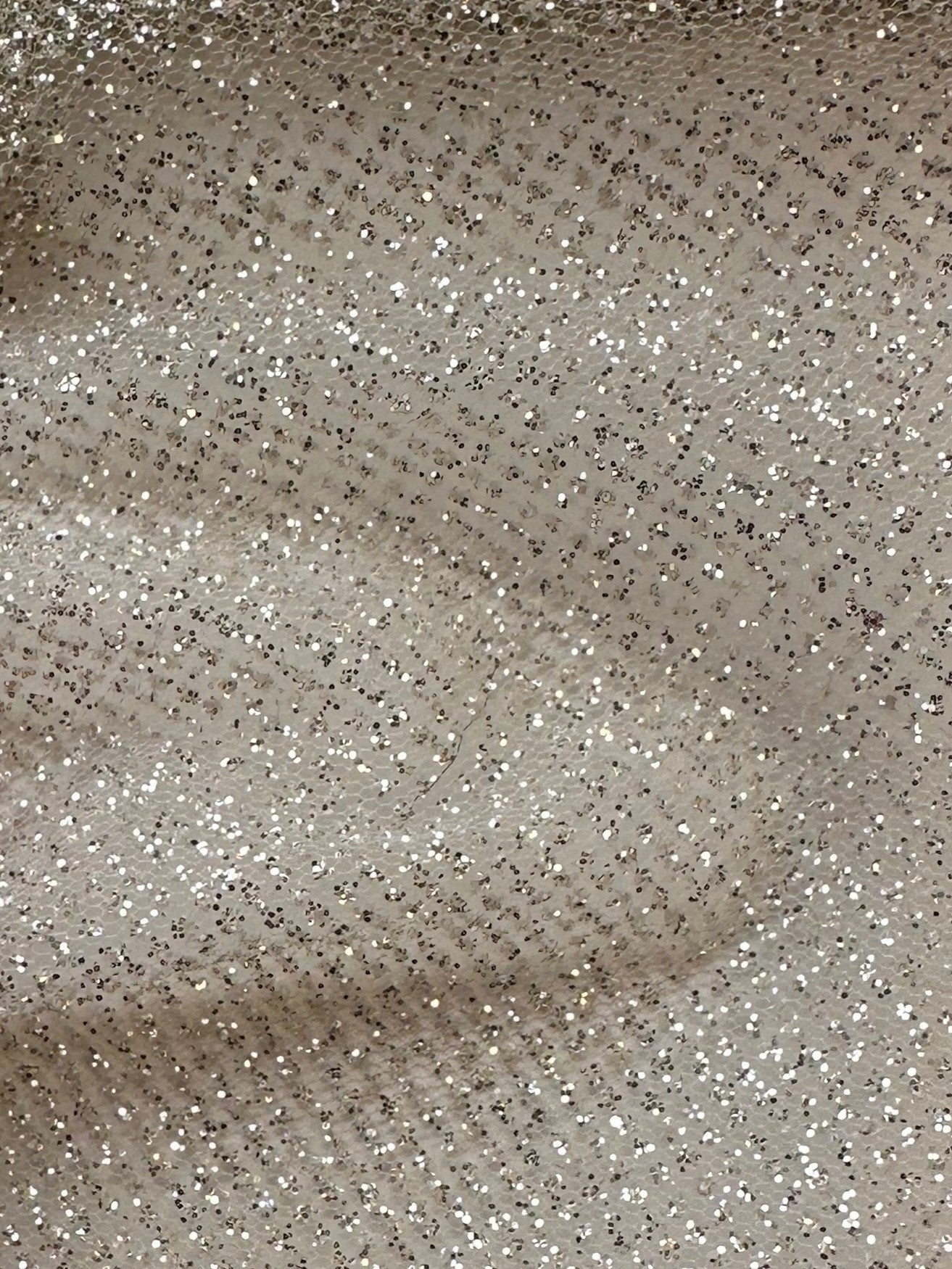 Ivory Glitter Tulle - Shining