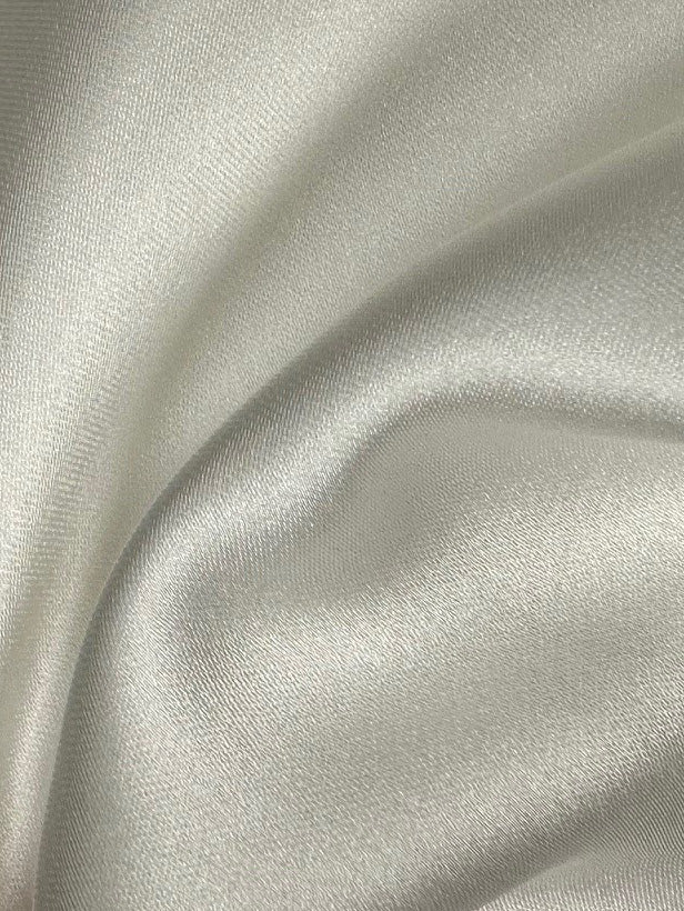 Ivory Polyester Charmeuse Satin (148cm/58") - Slink
