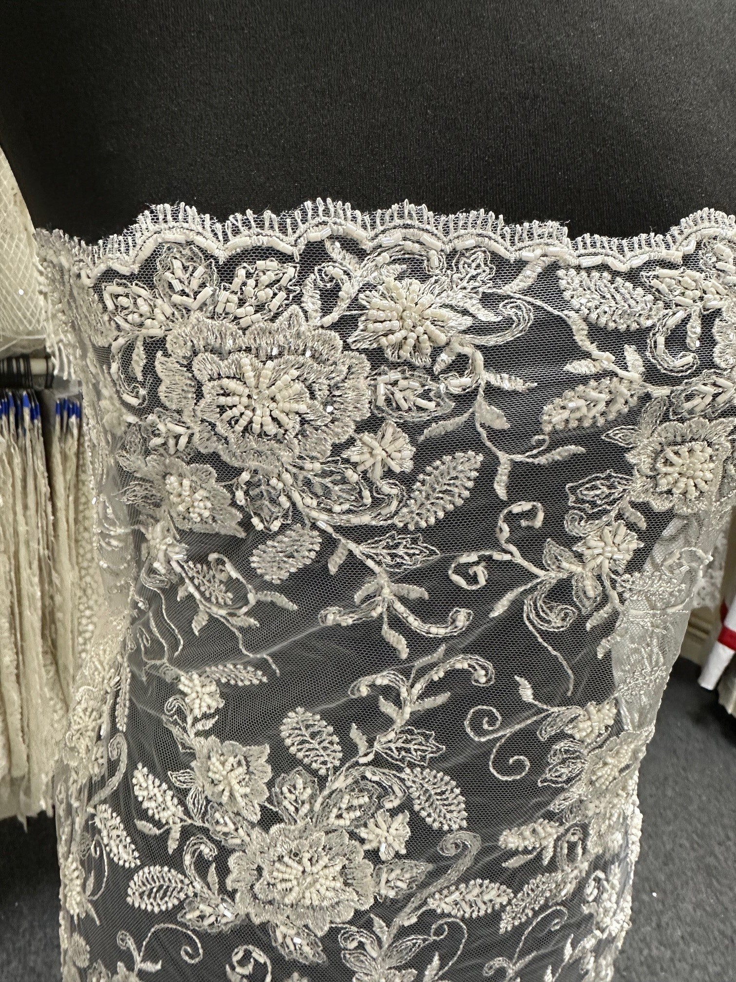 Ivory Beaded Lace - Halle