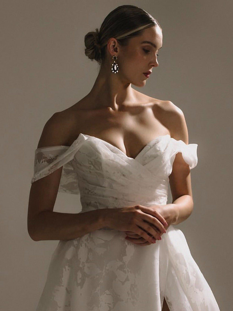 Ivory Printed Silk Taffeta Ivory Printed Silk Taffeta